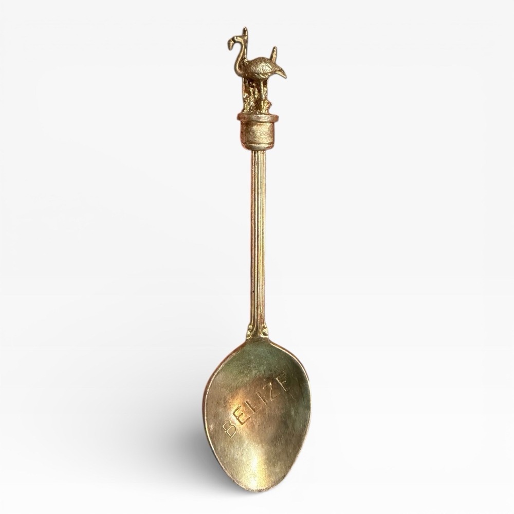 Vintage Belize Souvenir Spoon‎ with Bird Finial